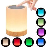 Lampe de chevet, lampe de nuit led avec variateur capteur tactile 360  lampe de table portable rechargeable ...