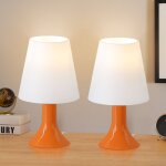 Lampe de chevet - lampe de table de salon avec cble - lampe de table 2 pices petite lampe e14 orange ...