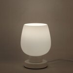 Lampe de chevet tactile dimmable, lampe de table intensit� variable 3 voies avec abat - jour en verre ...