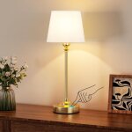Lampe de chevet tactile, led lampe de table sans fil batterie rechargeable, variateur continu, abat - ...