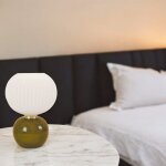 Millumine - lampe de chevet en verre adonis kaki