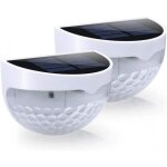 Lampes de cl�ture solaires, lumi�res de terrasse, �clairage ext�rieur �tanche, lumi�re chaude 2 pi�ces ...