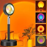 Lampe de coucher de soleil - projecteur arc - en - ciel - rotation � 360 degr�s - lampe de nuit led pour ...
