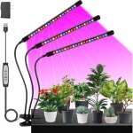 Lampe de culture led 1 pack, 120 leds, spectre complet pour plantes, 3 t�tes, 3 modes de couleur (rouge, ...