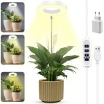 Lampe de culture led � spectre complet pour plantes d'int�rieur, hauteur r�glable avec minuterie 3 / ...