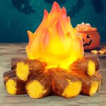 Lampe d�corative led effet flamme r�sine, int�rieur / ext�rieur, centre de table f�te / bar / no�l