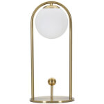 Lampe � poser design arc  luci  47cm blanc & or