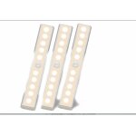 Lampe � d�tecteur de mouvement d'int�rieur � led - lot de 3 10 led sans fil pour armoire � piles avec ...