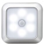 Lampe d�tecteur de mouvement, lampe de placard, veilleuse 6 led, lumi�re de nuit pour, escalier, cuisine, ...