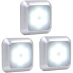 Lampe dtecteur de mouvement, lampe de placard, veilleuse 6 led, lumire de nuit pour, escalier, cuisine, ...