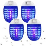 Lampe �lectrique anti - moustiques, 4 pi�ces, pi�ges � moustiques avec lampes uv, prise anti - moustiques, ...
