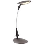Lampe d'�tude de bureau de table d'�criture � led de 9 watts, lampe de lecture chrom�e, interrupteur ...