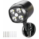 Lampe d'ext�rieur avec d�tecteur de mouvement, ip65 imperm�able led spot batterie aliment� 600lm, d�tecteur ...