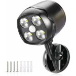 Lampe d'ext�rieur avec d�tecteur de mouvement, ip65 imperm�able led spot batterie aliment� 600lm, jardin, ...