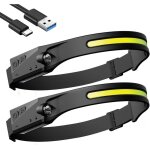 Lampe frontale led rechargeable, 2pcs torches frontales de course Étanches, lampe frontale avec fonction ... Lampe frontale led rechargeable, 2pcs torches frontales de course Étanches, lampe frontale avec fonction ...
