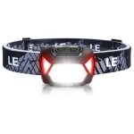 Lampe frontale � piles, 1300 lux led ultra - bright avec lumi�re rouge, �tanche ipx4 pour camping, randonn�e, ...