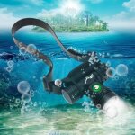 Lampe frontale de plong�e � led super lumineuse, lampe de plong�e rechargeable 10000 lumens, lampe frontale ...