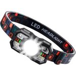 Lampe frontale rechargeable, lampe frontale led ultra puissante, torche frontale ultra puissante, capteur ...