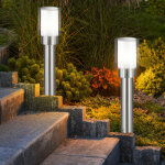 Lampes de jardin ext�rieur lampe d'ext�rieur argent�e lampadaire �clairage de chemin ext�rieur moderne, ...