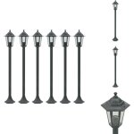 Lampe de jardin � piquet 6 pcs e27 110 cm aluminium vert fonc� - lampes de jardin - luminaires exterieurs ...