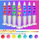 Lampe lave led multicolore - cellustop - design r�tro - 7 couleurs - �clairage ambiance - 25w