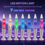 Lampe lave led multicolore � mouvement liquide de cire - lampe magma, lampe lave fus�e - verre robuste ...