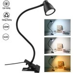Lampe de lecture � 14 led - 3 niveaux de temp�rature de couleur, 10 niveaux de luminosit�, arr�t automatique ...