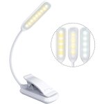 Frixovel - lampe de lecture, 9 led liseuse lampe clip rechargeable, 360 cou flexible, 3 temprature ...