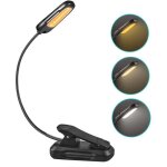 Lampe de lecture 9 led liseuse lampe clip rechargeable usb 9 modes de luminosit� et 3 temp�rature de ...