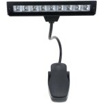 Lampe de lecture clipable 9 leds bureau pupitre partition piano noir clairage