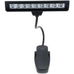 Lampe de lecture clipable 9 leds bureau pupitre partition piano noir �clairage