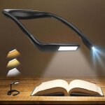 Lampe de lecture de cou, noire, rechargeable par usb, lampe de lecture suspendue au cou pour protection ...