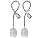 Lampe de lecture murale flexible 3 w avec prise et interrupteur ue, applique murale pour lecture, livres, ...