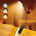 Lampe de lecture rechargeable pour livres, lumire led pour lire au lit, soin des yeux, luminosit rglable, ...