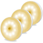 Lampe led magn�tique ? 3 pi�ces ? d�tecteur de mouvement ? rechargeable ? abs blanc