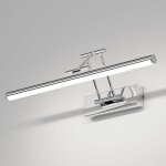 Lampe led pour miroir de salle de bain 50cm, 10w 970 lm, rotative ip44, applique murale en aluminium, ...