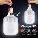 Fitags - lampe led portable  crochet 80 w, rechargeable par usb, idale pour la pche, le camping, la ...