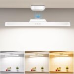 Lampe led rechargeable 1800mah 32cm, reglette cuisine sans fil? avec capteur m�moire, aimant et r�glage ...