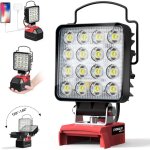Lampe led rechargeable compatible avec les batteries milwaukee 18 v - projecteur de travail led de 30 ...