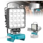 Lampe led rechargeable pour makita 18v batterie ? 48 w projecteur led chantier  double interrupteur ...