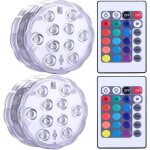 Lampes led submersibles tanches pour jacuzzi, spa, bassin, lumires led sous - marines avec 2 tlcommandes ...