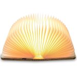 Lampe de livre led en bois, id�e cadeau de no�l, lampe de livre magn�tique pliable, lampe en papier led ...