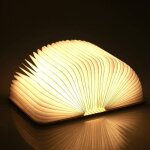 Lampe de livre pliante en bois, lampes de livre � led magn�tiques, lumi�res d�coratives / veilleuse, ...