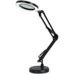 Lampe loupe led 5x, lampe loupe de bureau bras rotatif r�glable, , lentille en verre de, pour l'entretien, ...