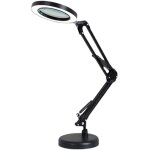 Lampe loupe led 5x, lampe loupe de bureau bras rotatif rglable, , lentille en verre de, pour l'entretien, ...