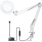 Promotion, lampe loupe � led avec pince, lampe de bureau 3 couleurs avec luminosit� r�glable sur 10 niveaux, ...