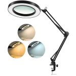 Lampe loupe � led avec pince, loupe avec lumi�re de 8 dioptries lampe de loupe �clair�es