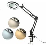 Lampe loupe � led avec pince, loupe avec lumi�re de 8 dioptries lampe de loupe �clair�es 3 couleurs bras ...