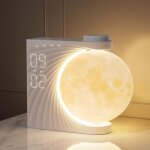 Lampe de lune avec r�veil lumineux, eveil lumi�re led 8 couleurs, r�veil et machine sonore avec lumi�re ...