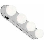 Lampe de maquillage 4 ampoules pour miroir - noir - calicosy